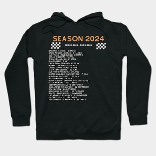 Formula 1 calendar 2024, season 2024 Hoodie